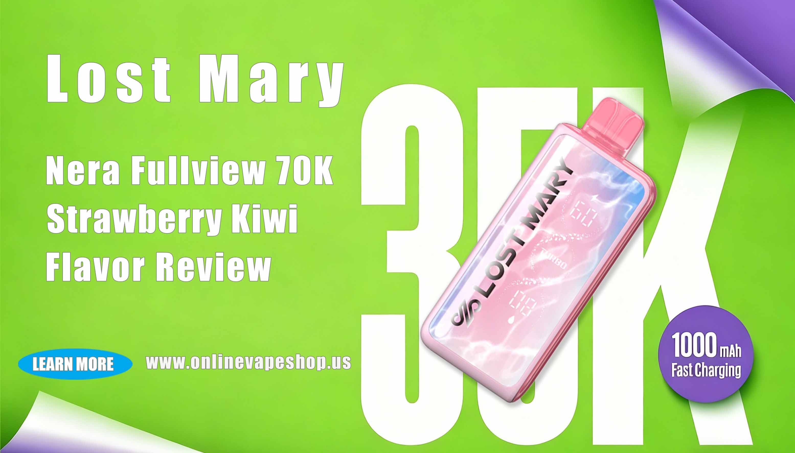 Strawberry Kiwi+ Lost Mary MT35000 Turbo - Black Coral