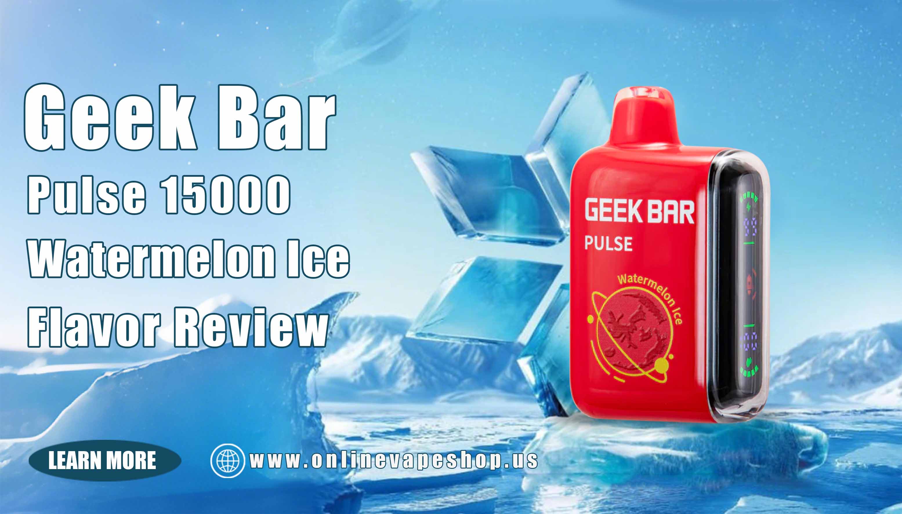 Watermelon Ice Geek Bar Pulse 15000 - Black Coral