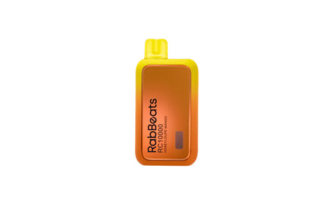 RabBeats RC10000 disposable vape in orange/yellow, flavor Honey Grape Mango