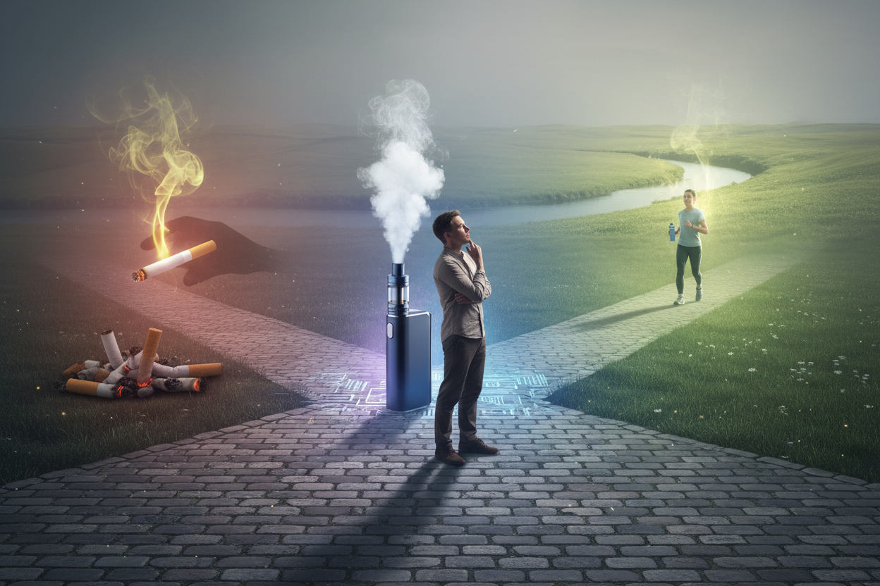 choosing between smoking vaping or quitting nicotine for better health