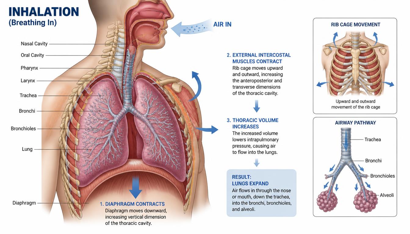 Respiratory System Inhalation Mechanics